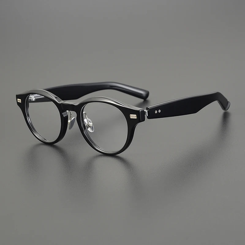 Black Mask Women's Full Rim Round Acetate Eyeglasses 61150