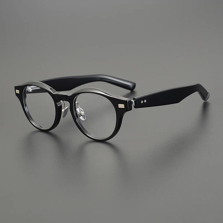 Black Mask Women's Full Rim Round Acetate Eyeglasses 61150