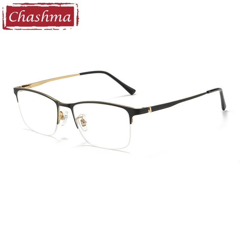 Chashma Ottica 89566 men's semi-rimless pure titanium prescription eyeglasses — view 3