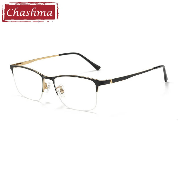Chashma Ottica 89566 men's semi-rimless pure titanium prescription eyeglasses — view 3