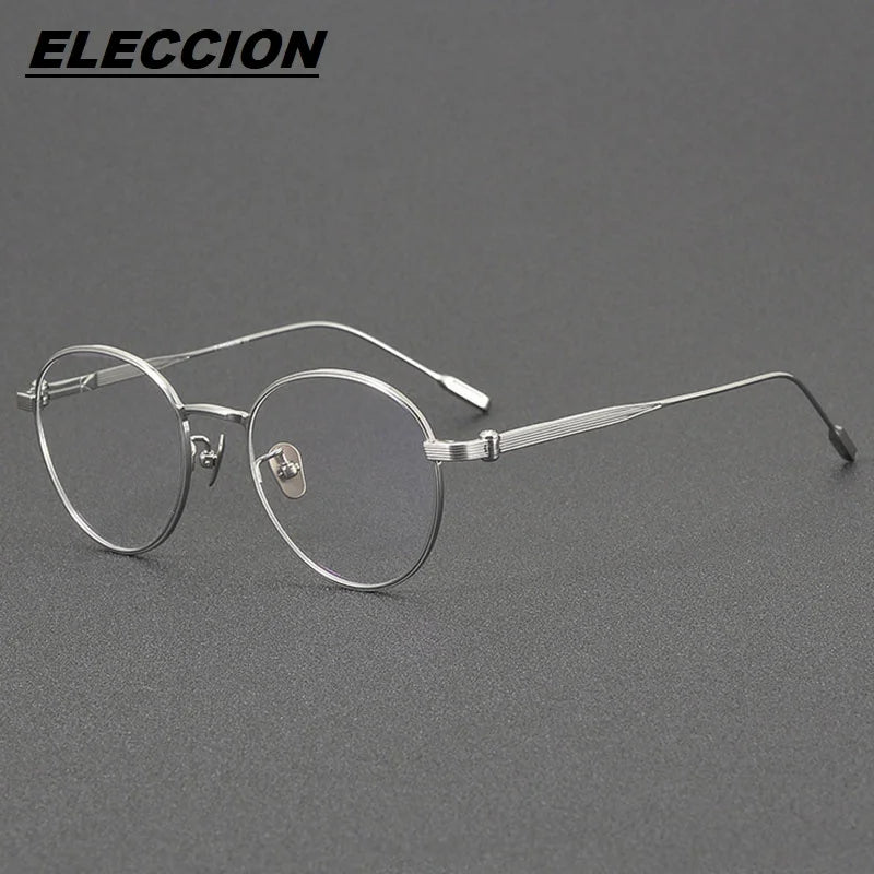 Eleccion Women's Full Rim Round Titanium Eyeglasses 13719