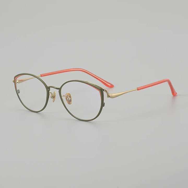 Muzz 030 women's cat eye IP titanium prescription eyeglasses — view 4