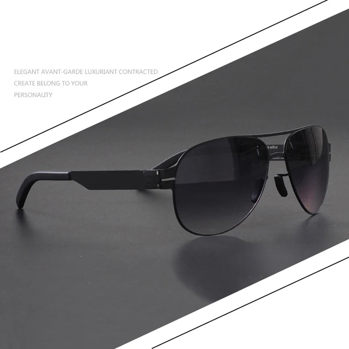 Black Mask Unisex Full Rim Oval Stainless Steel Polarized Sunglasses 0132 Sunglasses Black Mask   
