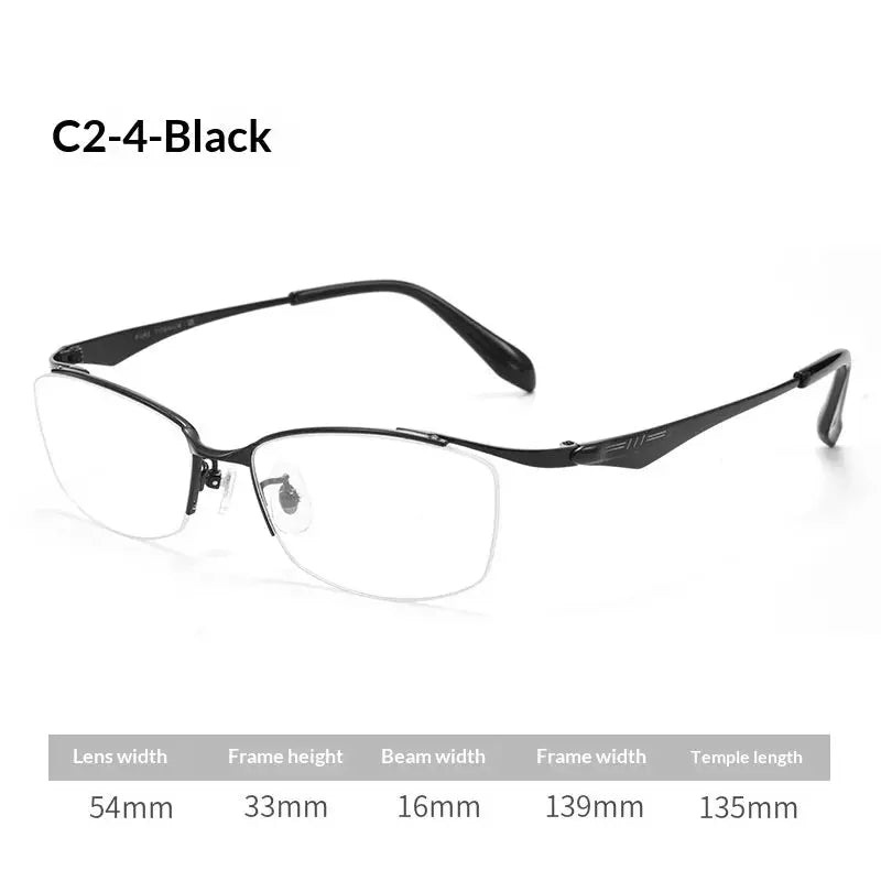 Aror Unisex Full Rim Square Titanium Eyeglasses 857810 FuzWeb