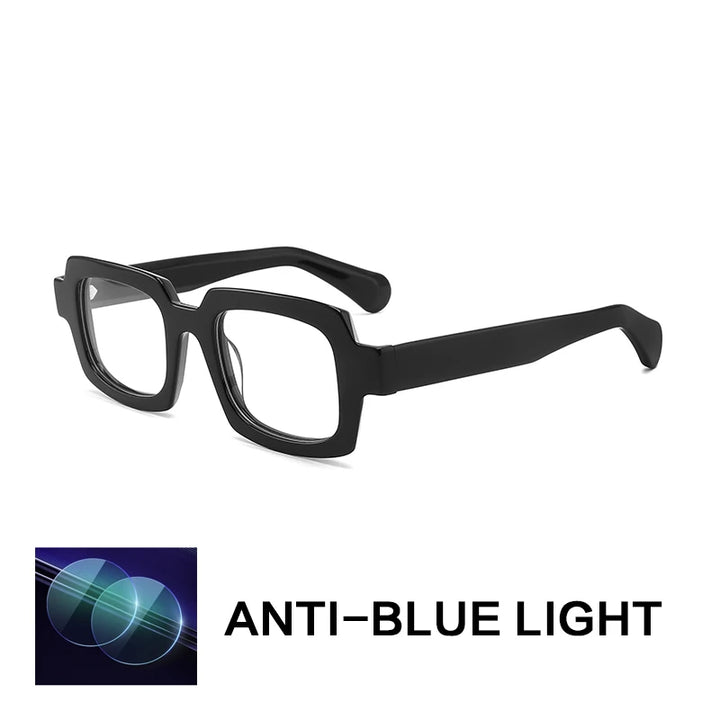 Gatenac Unisex Full Rim Big Square Acetate Reading Glasses 882219