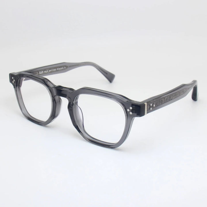 Black Mask Unisex Full Rim Square Thick Acetate Eyeglasses 62527
