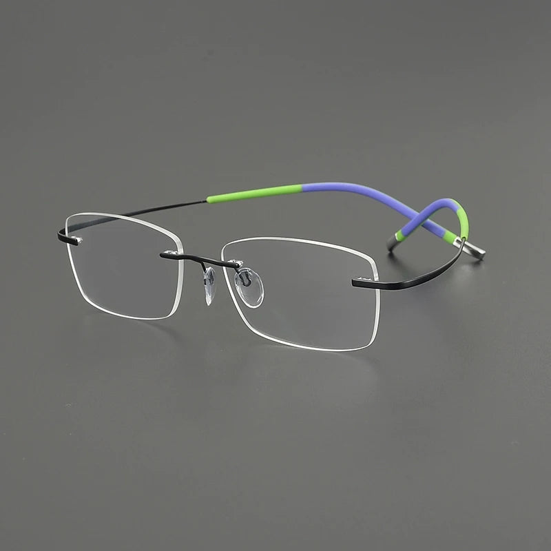Gatenac Unisex Rimless Square Titanium Eyeglasses G85899