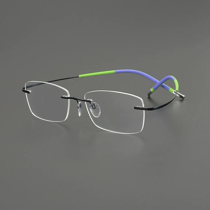 Gatenac Unisex Rimless Square Titanium Eyeglasses G85899