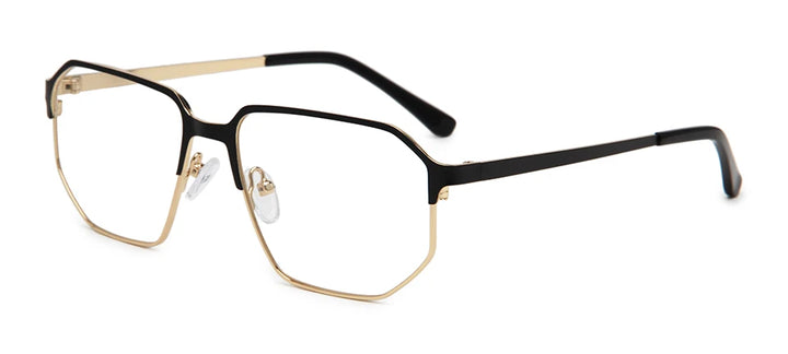 Esnbie Women's Full Rim Flat Top Polygon Alloy Eyeglasses 761021