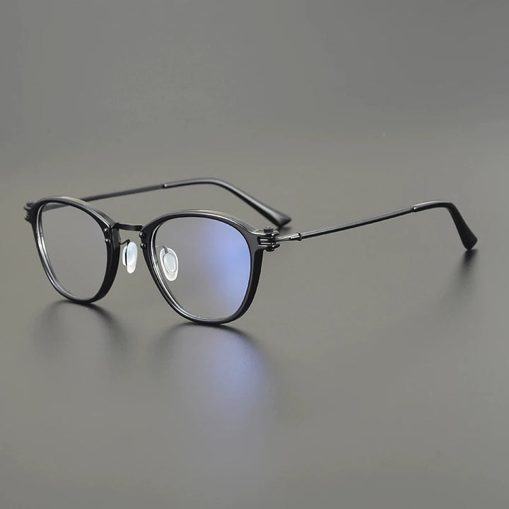 Bobbie Unisex Full Rim Square Acetate Titanium Eyeglasses 965881