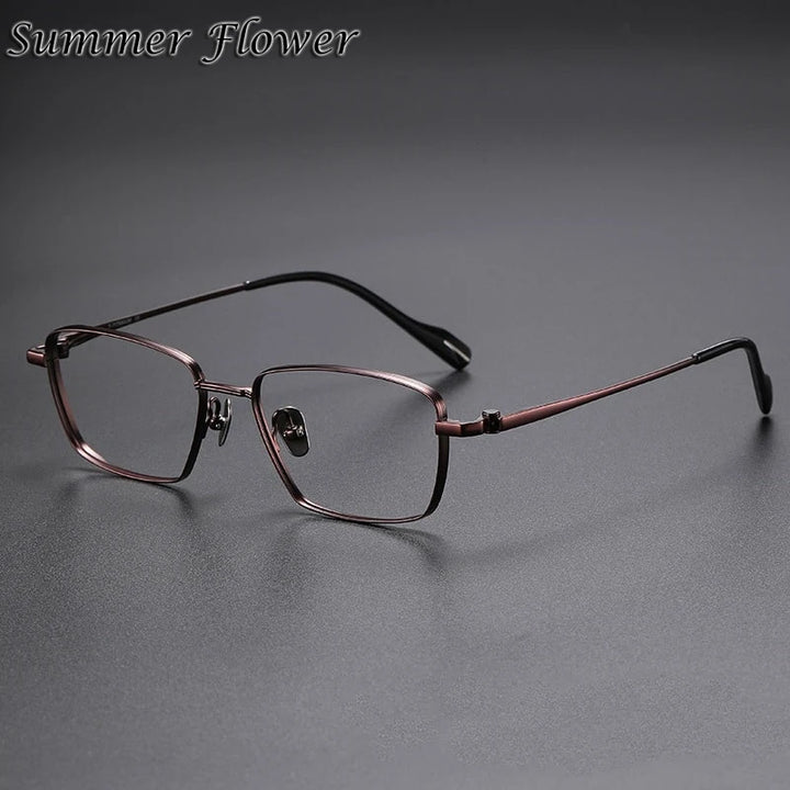 Summer Flower Women's Full Rim Polygon Square Titanium Eyeglasses 81016