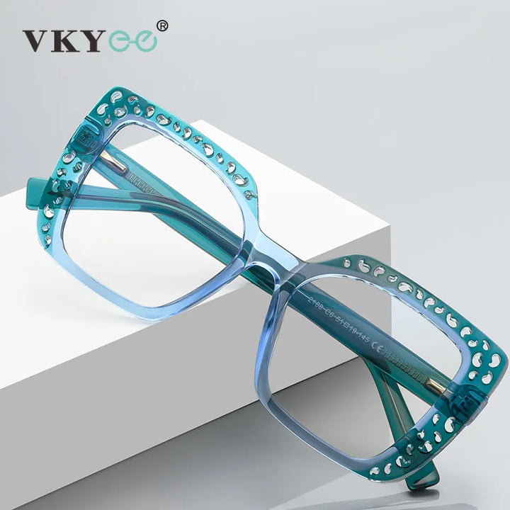 Vicky Women's Large Square Tr 90 Titanium Reading Glasses 2188 Reading Glasses Vicky   