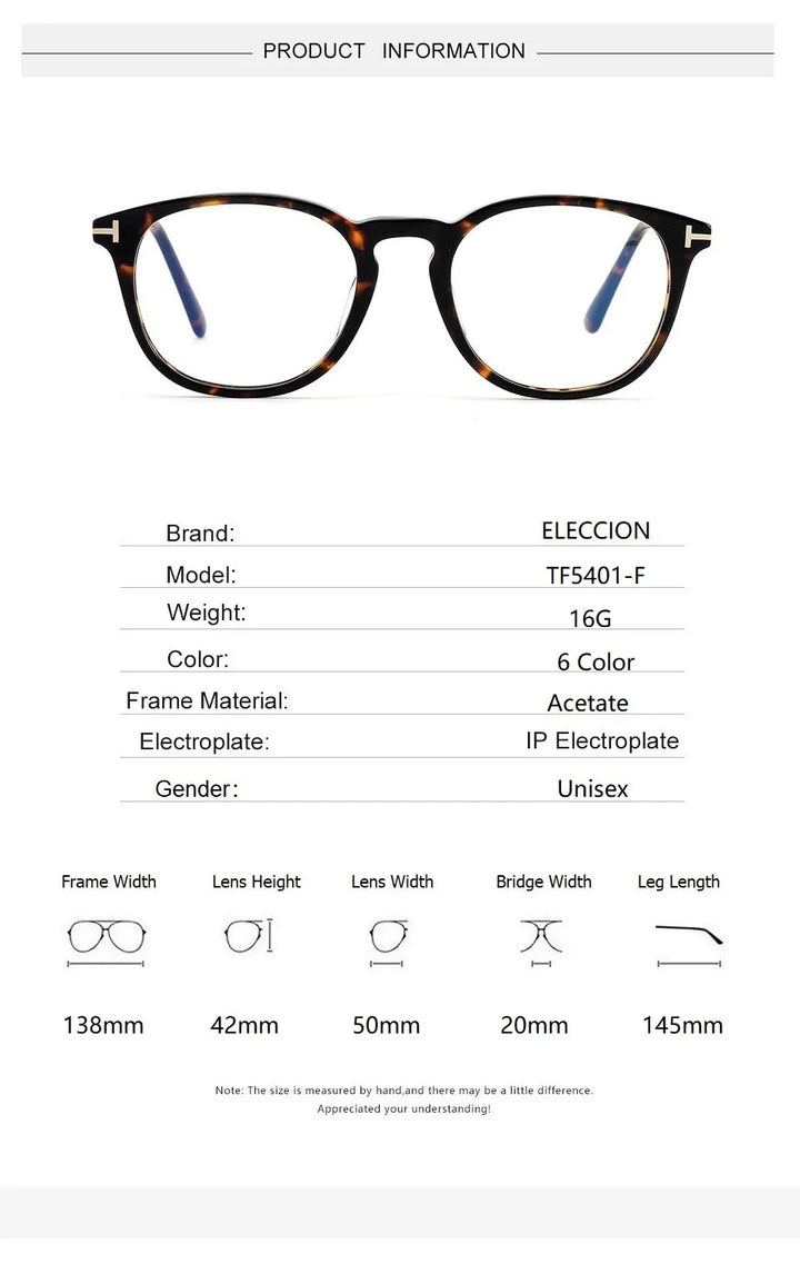 Eleccion Women's Full Rim Square Acetate Eyeglasses 45401