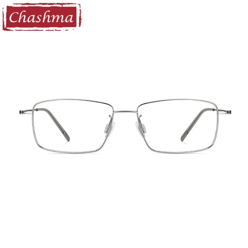 Chashma Ottica Men's Full Rim Small Square Titanium Eyeglasses 7246 Full Rim Chashma Ottica   