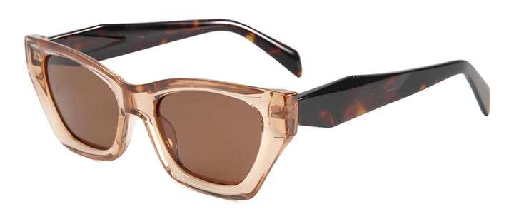Esnbie Unisex Full Rim Cat Eye Acetate Tr 90 Sunglasses 230671