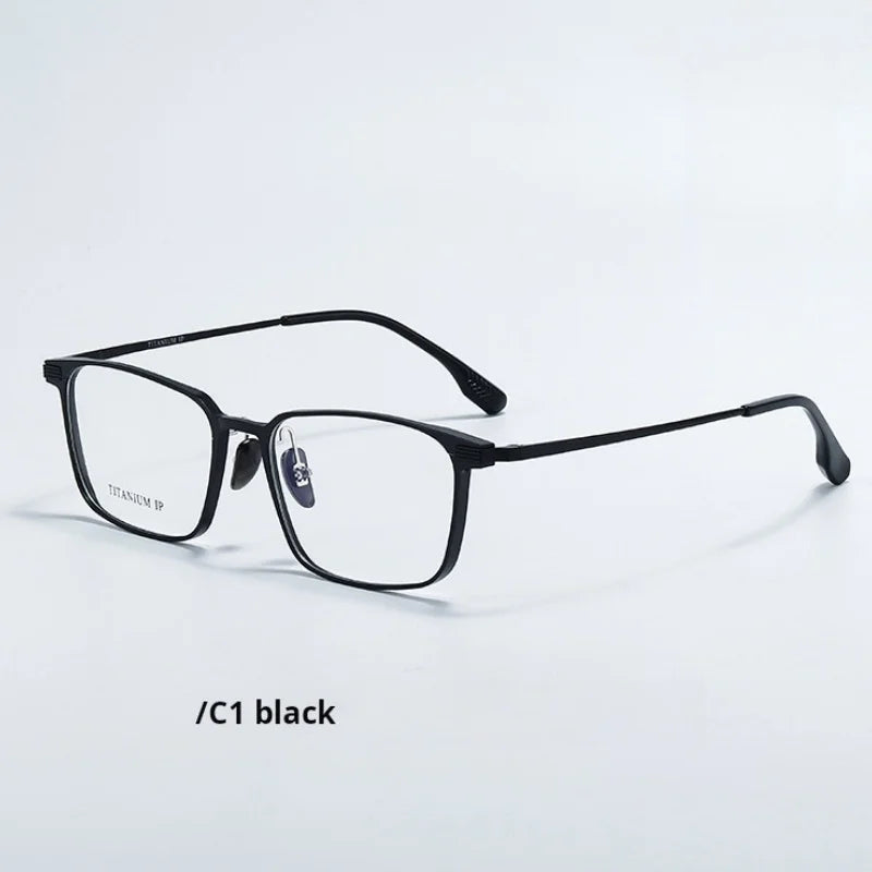 Momoja Unisex Full Rim Square Titanium Eyeglasses 720265