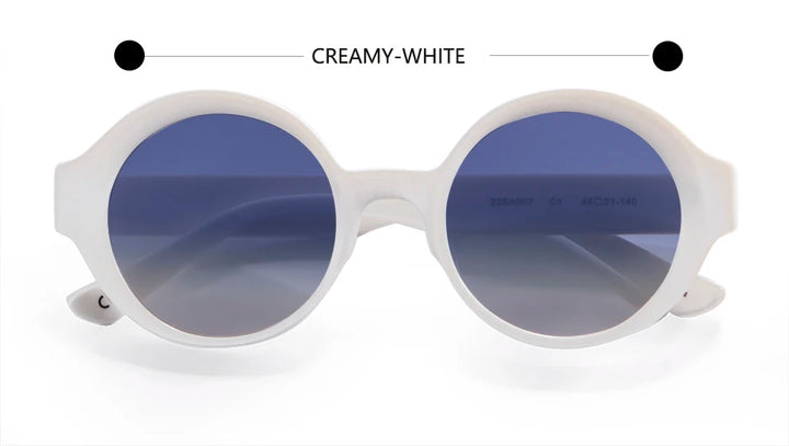 Esnbie Unisex Full Rim Round Thick Acetate Sunglasses 220071