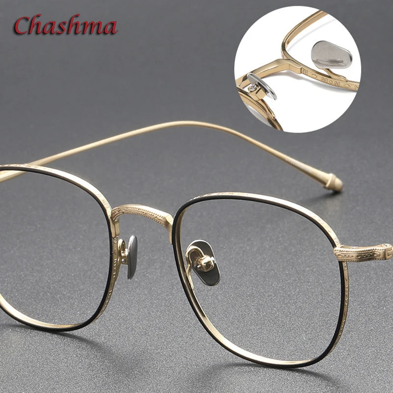 Chashma Ochki Unisex Full Rim Square Titanium Eyeglasses 3090 Full Rim Chashma Ochki   