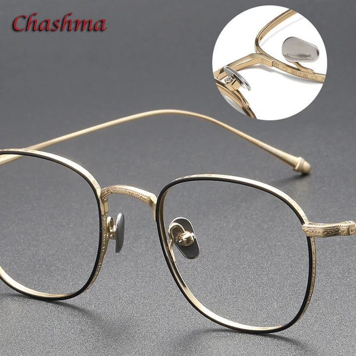 Chashma Ochki Unisex Full Rim Square Titanium Eyeglasses 3090 Full Rim Chashma Ochki   