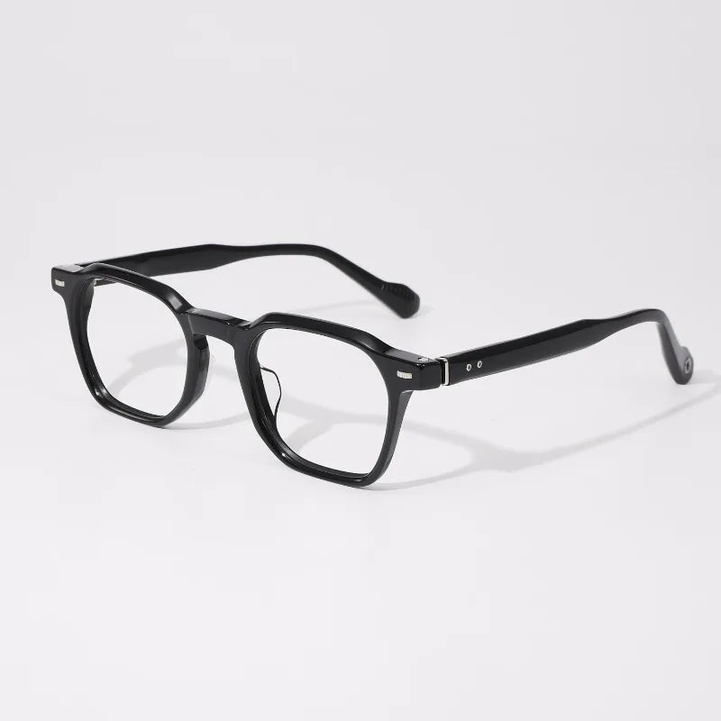 Hewei Unisex Full Rim Polygon Square Acetate Eyeglasses 23009