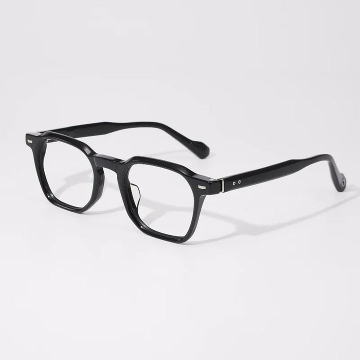 Hewei Unisex Full Rim Polygon Square Acetate Eyeglasses 23009