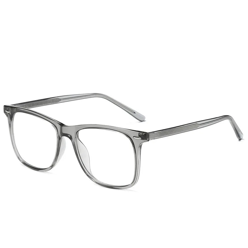 Kocolior Unisex Full Rim Square Tr 90 Acetate Hyperopic Reading Glasses 2024b Reading Glasses Kocolior gray 0 