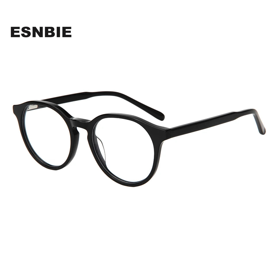 Esnbie Unisex Full Rim Round Acetate Eyeglasses 602-SA221 - view 2
