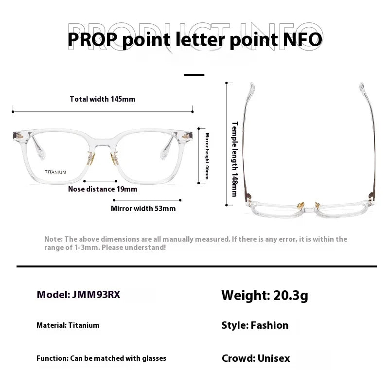 Aror Unisex Full Rim Square Acetate Eyeglasses 842193 Full Rim Aror