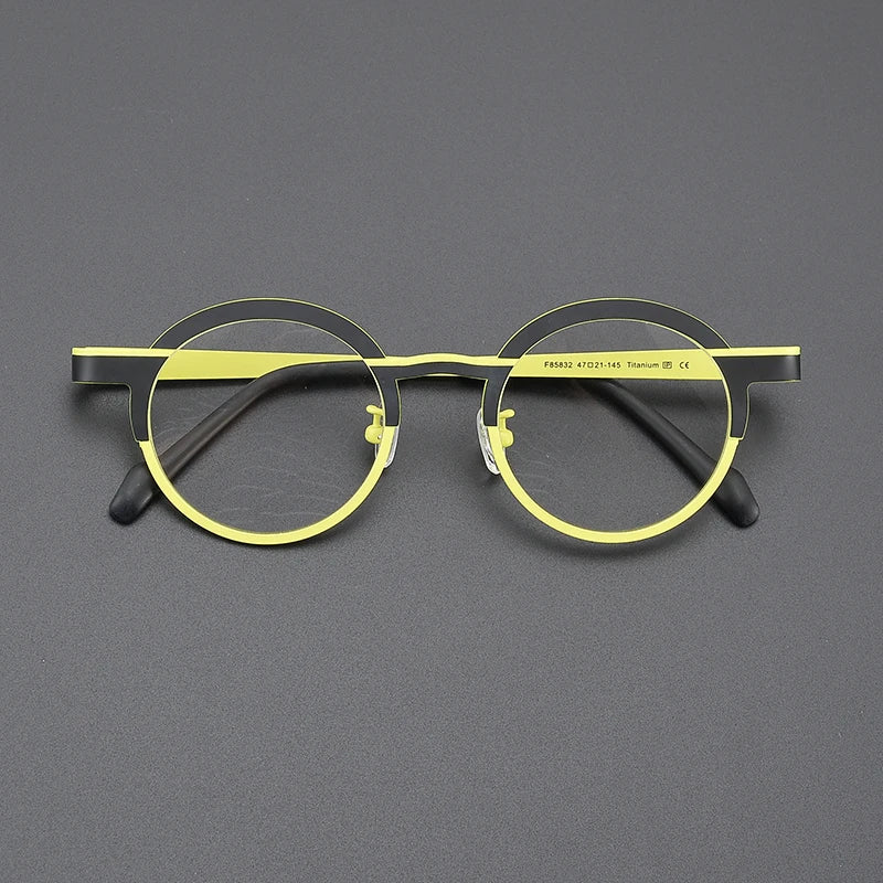 Nobler Women's Full Rim Round Titanium Eyeglasses 185832
