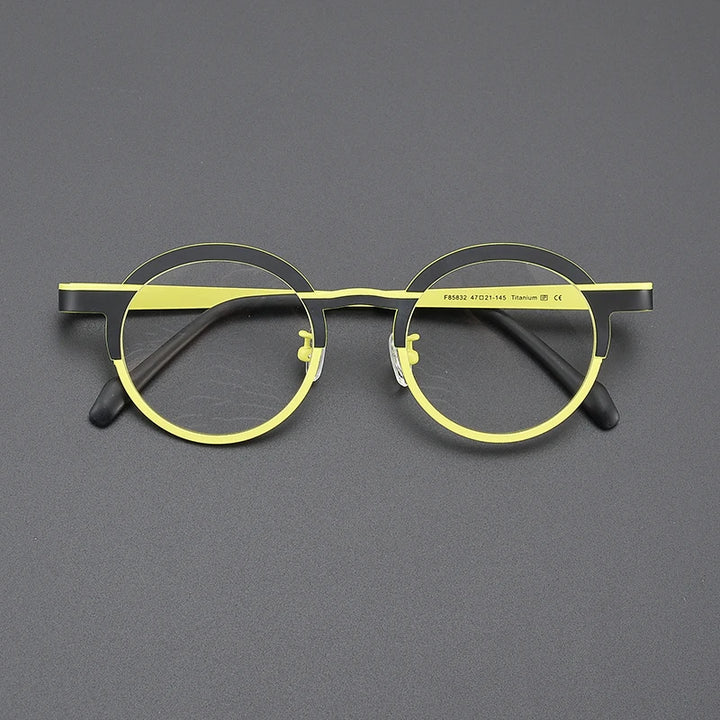 Nobler Women's Full Rim Round Titanium Eyeglasses 185832
