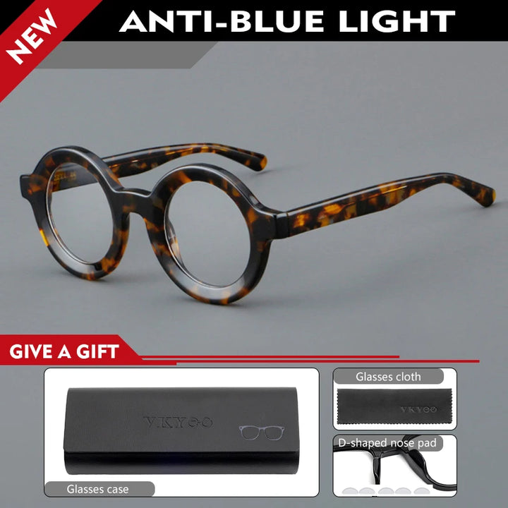 Vicky Unisex Full Rim Round Thick Acetate Reading Glasses 623103