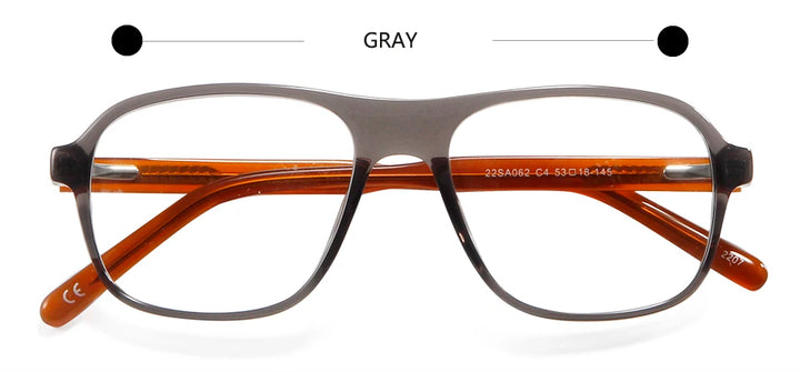 Esnbie Unisex Full Rim Square Oval Acetate Eyeglasses 220621