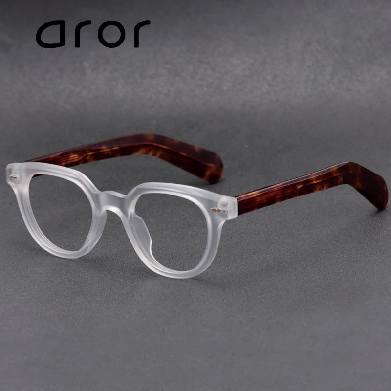 Aror Unisex Full Rim Square Thick Acetate Eyeglasses 86384
