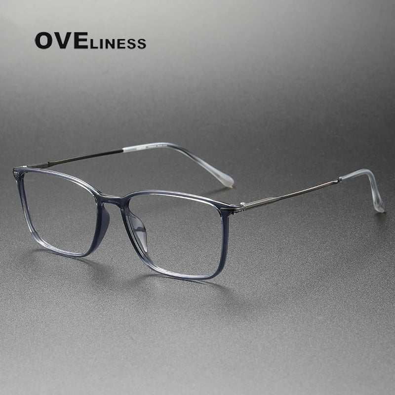 Oveliness Women's Full Rim Square  Acetate Titanium Eyeglasses 328636