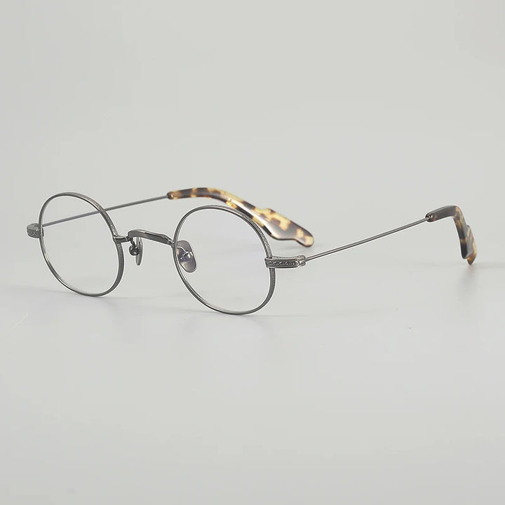 Muzz 649 men's small round titanium prescription eyeglasses — view 5