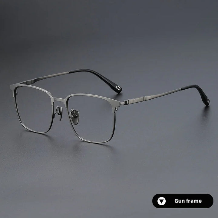 Momoja Unisex Full Rim Big Square Tr 90 Titanium Eyeglasses 770806