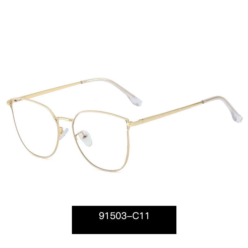 Handoer Women's Full Rim Square Tr 90 Alloy Eyeglasses 91503