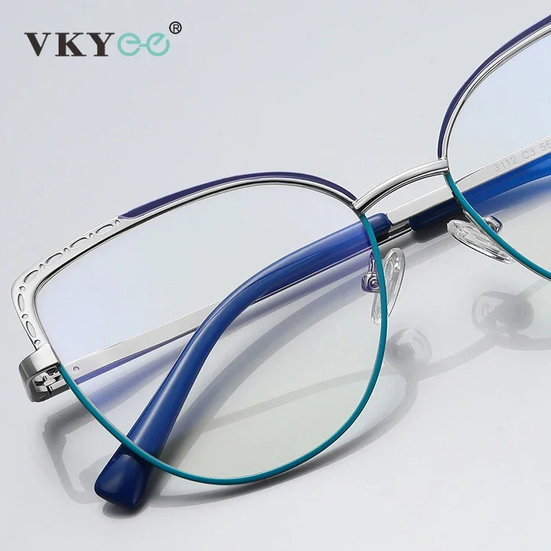 Vicky Women's Full Rim Cat Eye Alloy Reading Glasses 3112 Reading Glasses Vicky   