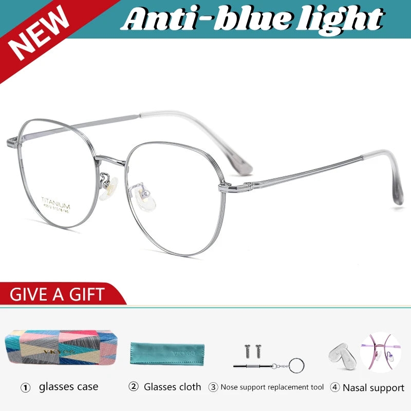 Vicky Unisex Full Rim Oval Square Titanium Reading Glasses 630250