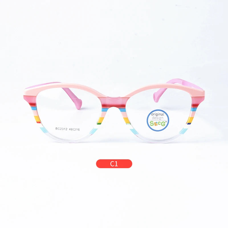 Secg Unisex Children's Full Rim Round Tr 90 Silicone Eyeglasses 262312