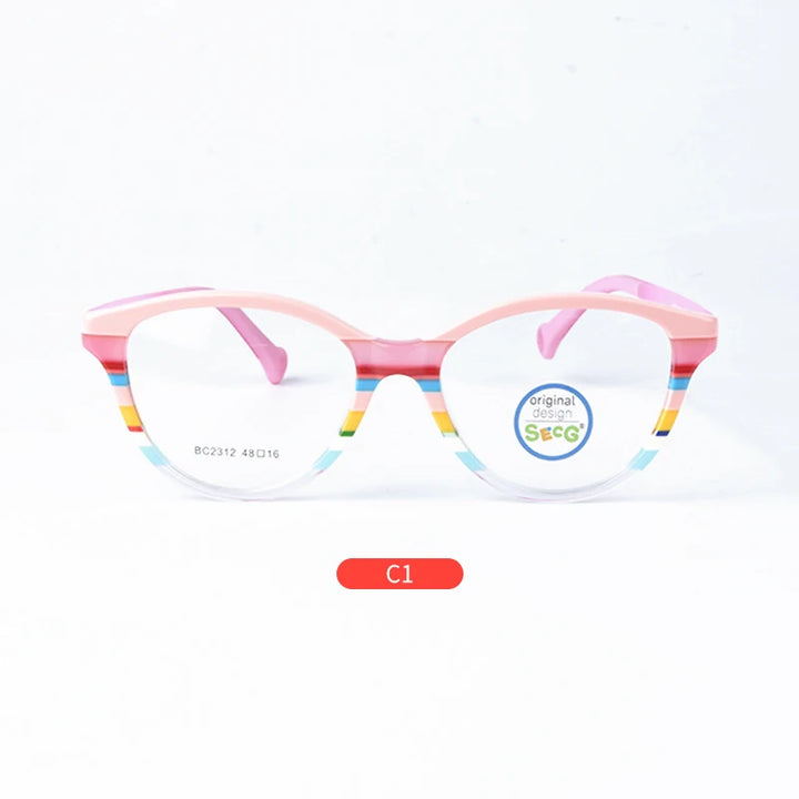 Secg Unisex Children's Full Rim Round Tr 90 Silicone Eyeglasses 262312