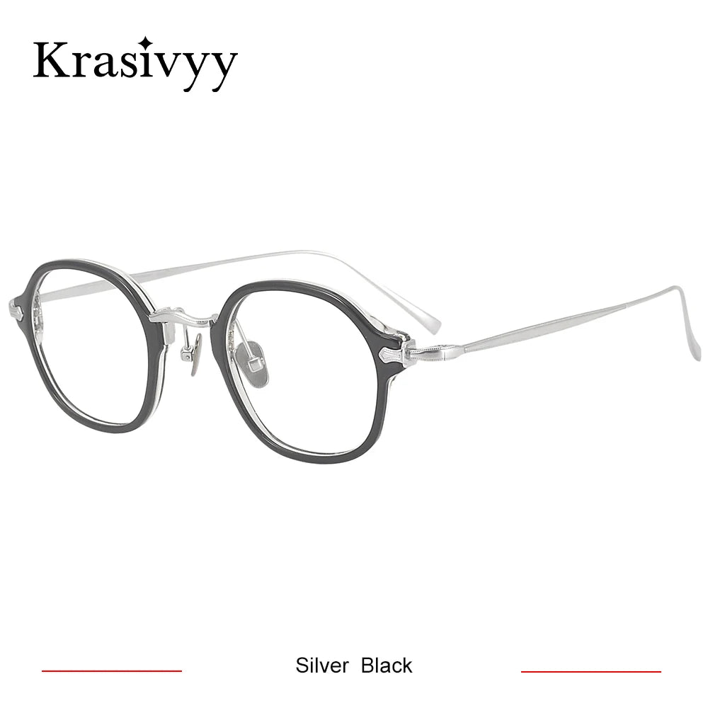 Krasivyy Unisex Full Rim Oval Titanium Prescription Eyeglasses KMN183 - view 7