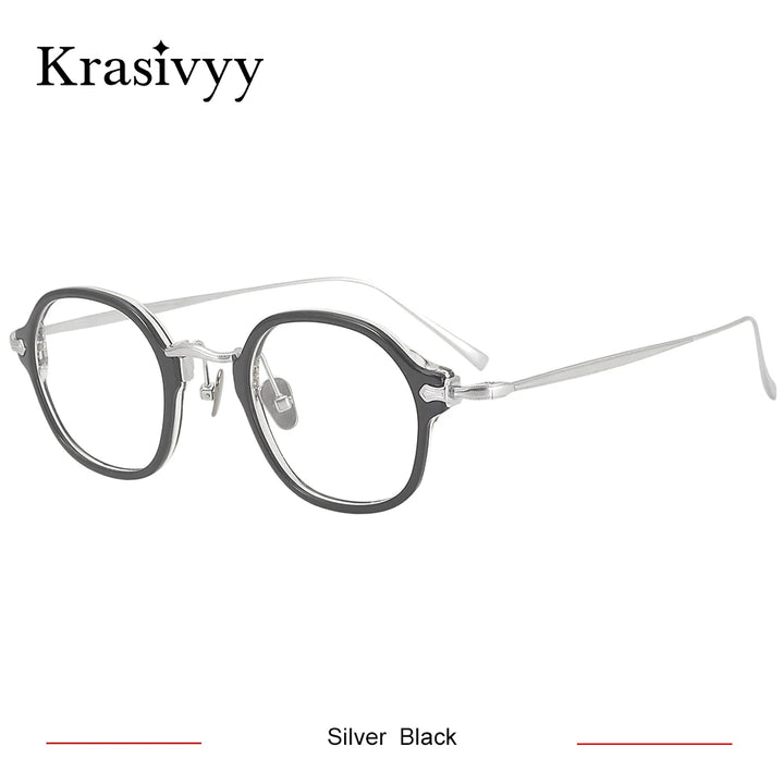 Krasivyy Unisex Full Rim Oval Titanium Prescription Eyeglasses KMN183 - view 7