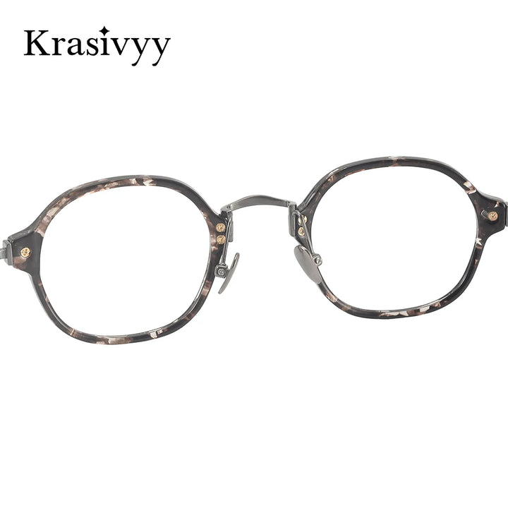 Krasivyy Unisex Full Rim Oval Titanium Prescription Eyeglasses KMN183 - view 5