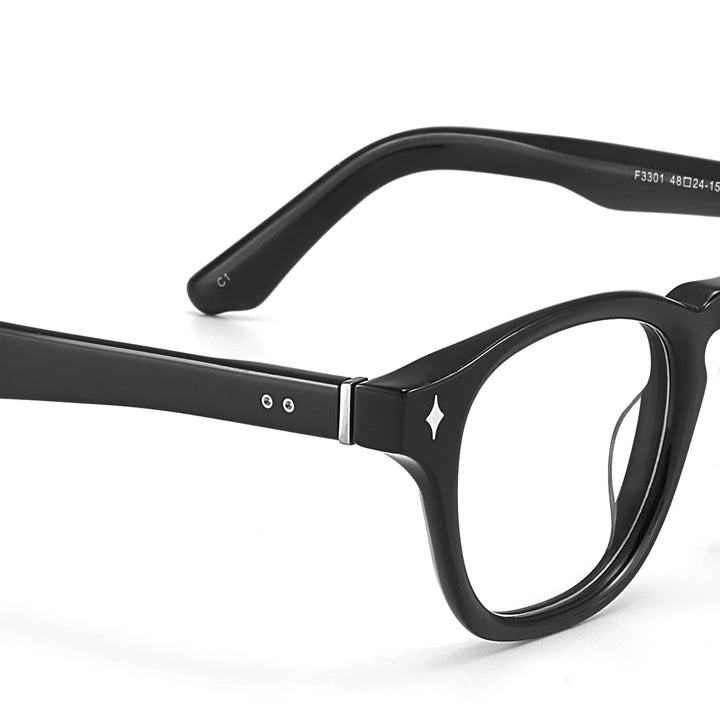 Yimaruili Unisex Full Rim Oval Acetate Eyeglasses F3301 — view 1 | Yimaruili at FuzWeb