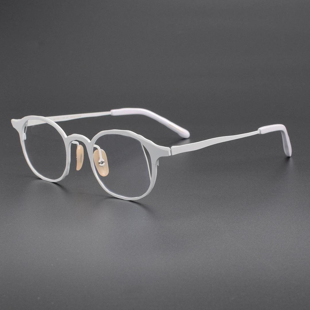 Muzz Unisex Full Rim Square Round Titanium Eyeglasses 87747