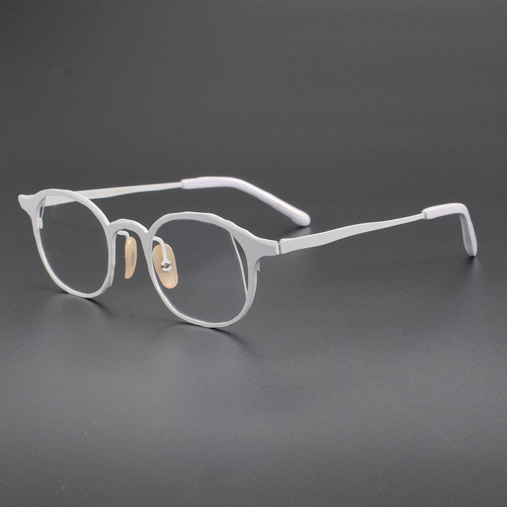 Muzz Unisex Full Rim Square Round Titanium Eyeglasses 87747