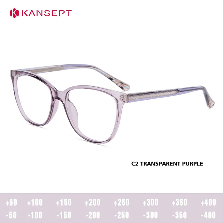 Kansept Unisex Full Rim Square Tr 90 Alloy Reading Glasses 25001