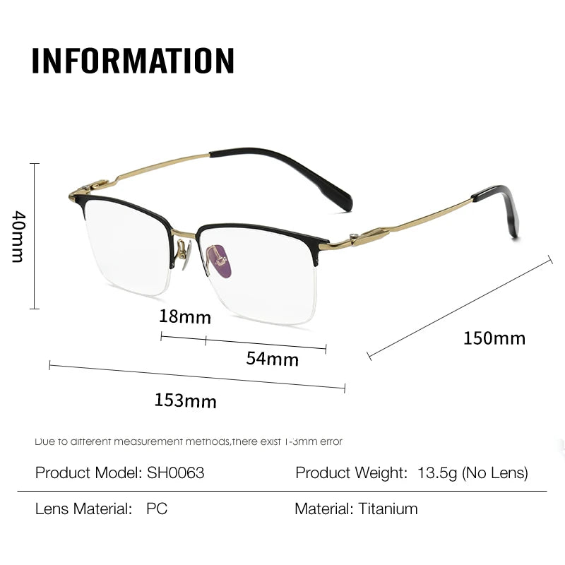 Muzz SH0063 men's titanium prescription eyeglasses — view 2