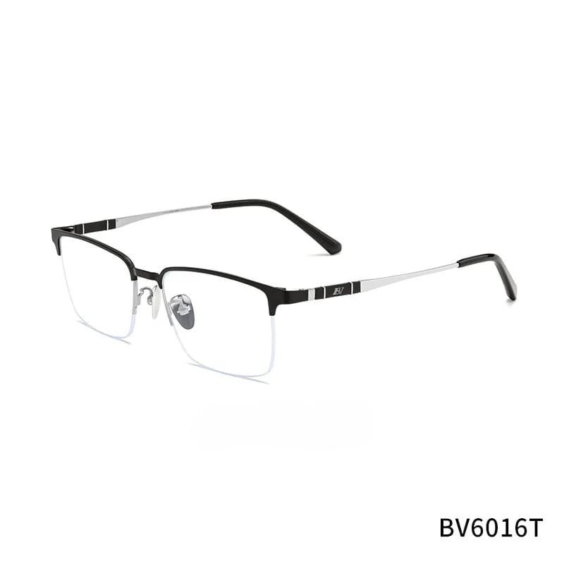 Summer Flower Men's Semi Rim Square Titanium Eyeglasses Clip On Sunglasses 6015/16